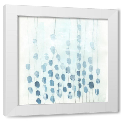 Indigo Threads IV White Modern Wood Framed Art Print by Vess, June Erica