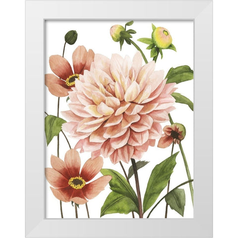 Dahlia Spell I White Modern Wood Framed Art Print by Popp, Grace