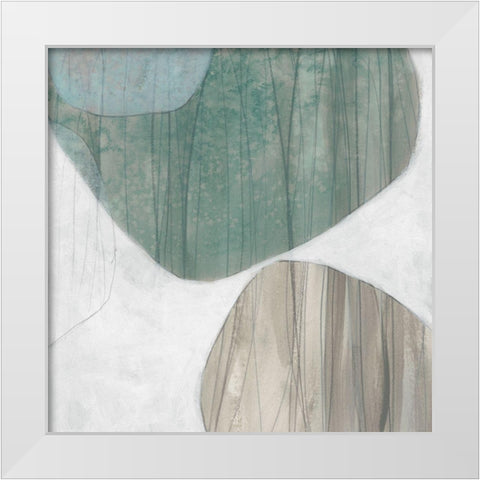 Waterstone I White Modern Wood Framed Art Print by Vess, June Erica