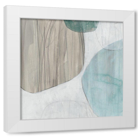Waterstone III White Modern Wood Framed Art Print by Vess, June Erica
