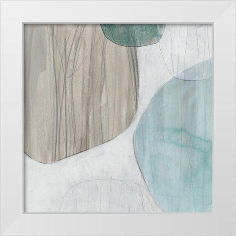 Waterstone III White Modern Wood Framed Art Print by Vess, June Erica
