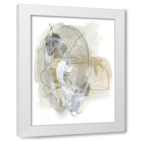 Turbulent I White Modern Wood Framed Art Print by Vess, June Erica