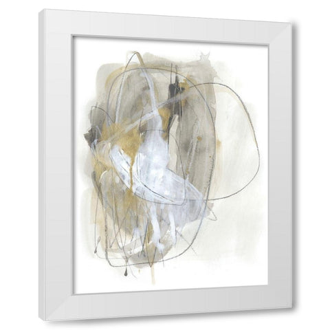 Turbulent III White Modern Wood Framed Art Print by Vess, June Erica