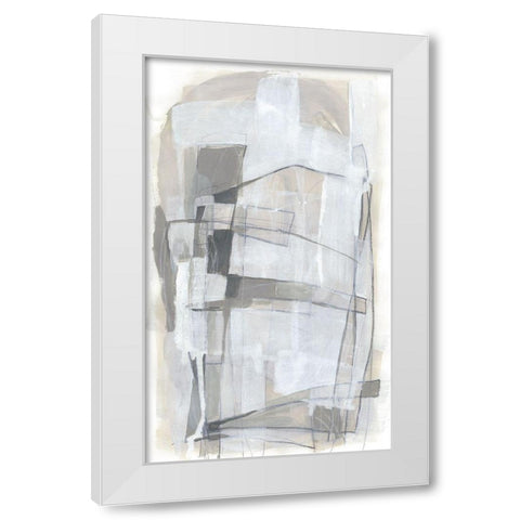 Verticality I White Modern Wood Framed Art Print by Vess, June Erica