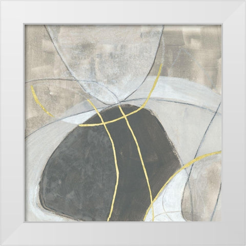 Embellished Rock Garden I White Modern Wood Framed Art Print by Vess, June Erica