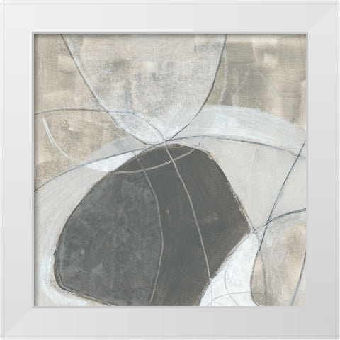 Rock Garden I White Modern Wood Framed Art Print by Vess, June Erica