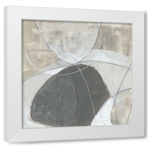 Rock Garden I White Modern Wood Framed Art Print by Vess, June Erica