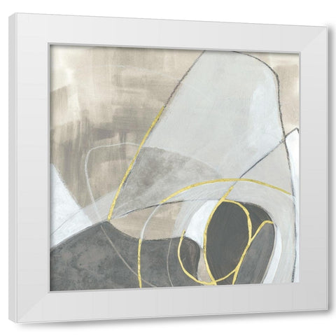 Embellished Rock Garden II White Modern Wood Framed Art Print by Vess, June Erica