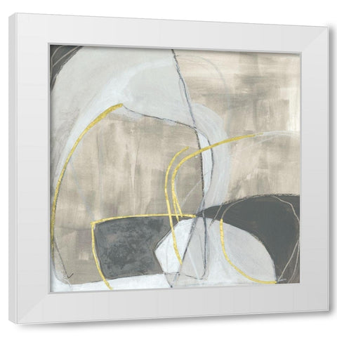 Embellished Rock Garden III White Modern Wood Framed Art Print by Vess, June Erica