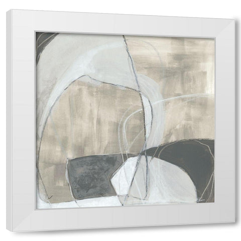 Rock Garden III White Modern Wood Framed Art Print by Vess, June Erica