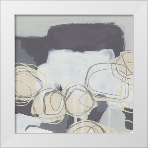Granite Rose I White Modern Wood Framed Art Print by Vess, June Erica