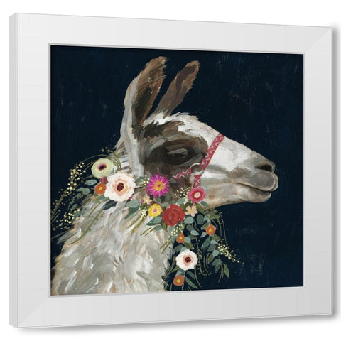 Lovely Llama I White Modern Wood Framed Art Print by Borges, Victoria