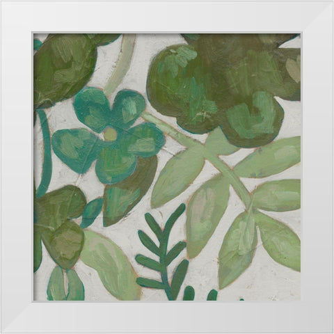 Greenery II White Modern Wood Framed Art Print by Zarris, Chariklia