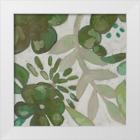 Greenery III White Modern Wood Framed Art Print by Zarris, Chariklia