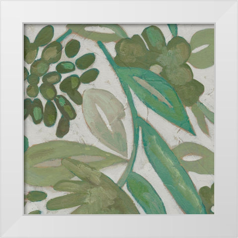 Greenery IV White Modern Wood Framed Art Print by Zarris, Chariklia