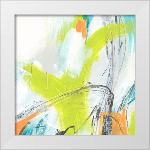 Piquant IV White Modern Wood Framed Art Print by Vess, June Erica