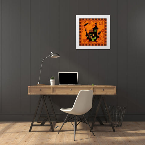 Spooktacular IV White Modern Wood Framed Art Print by Eisner, Viv