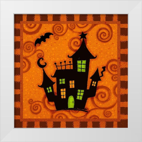 Spooktacular IV White Modern Wood Framed Art Print by Eisner, Viv