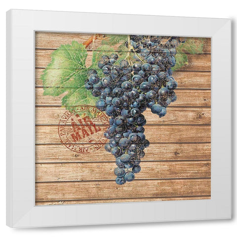 Grape Crate I White Modern Wood Framed Art Print by Nobleworks Inc.