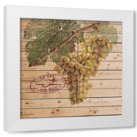 Grape Crate II White Modern Wood Framed Art Print by Nobleworks Inc.