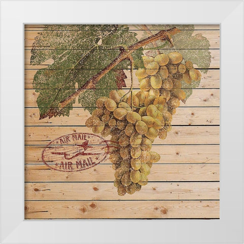 Grape Crate II White Modern Wood Framed Art Print by Nobleworks Inc.