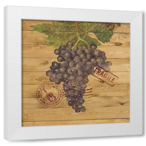 Grape Crate III White Modern Wood Framed Art Print by Nobleworks Inc.