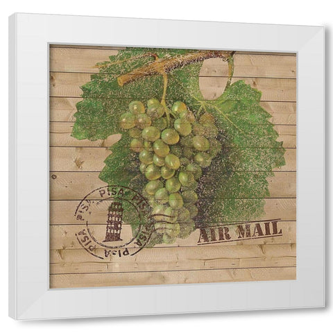 Grape Crate IV White Modern Wood Framed Art Print by Nobleworks Inc.
