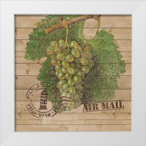 Grape Crate IV White Modern Wood Framed Art Print by Nobleworks Inc.