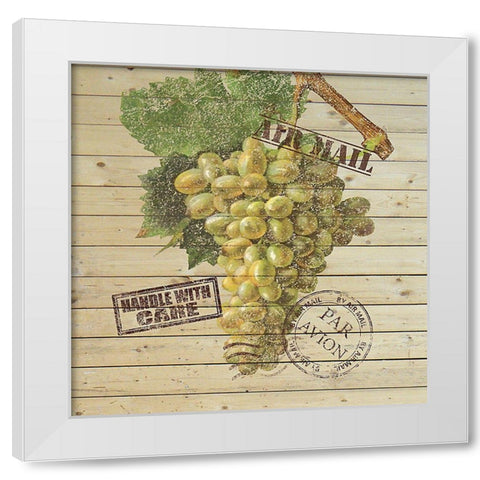 Grape Crate V White Modern Wood Framed Art Print by Nobleworks Inc.