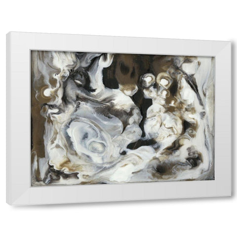 Transmutation V White Modern Wood Framed Art Print by Bramma, Lila