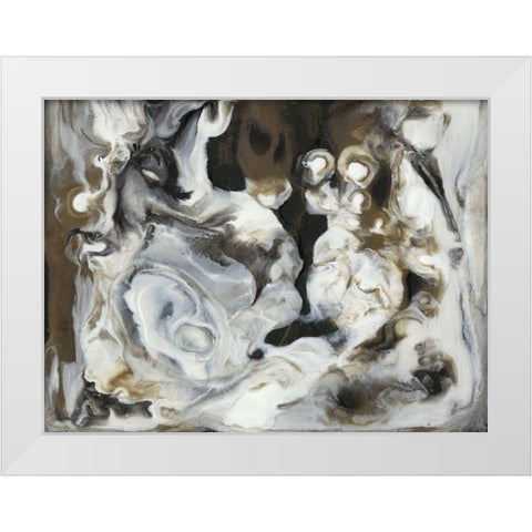 Transmutation V White Modern Wood Framed Art Print by Bramma, Lila