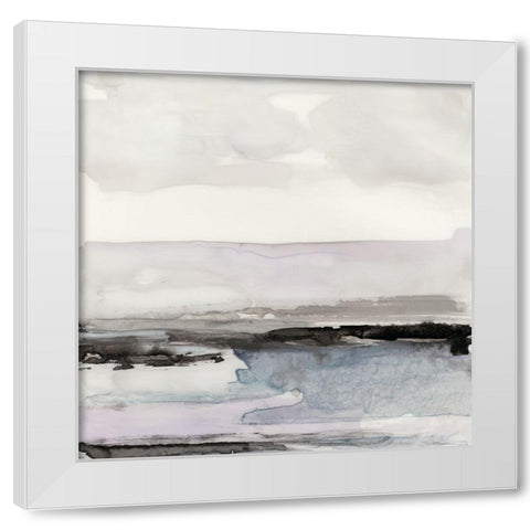 Organic Seascape Blue III White Modern Wood Framed Art Print by Bramma, Lila