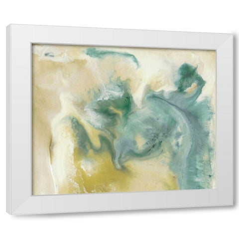 Emerald Tablets I White Modern Wood Framed Art Print by Bramma, Lila