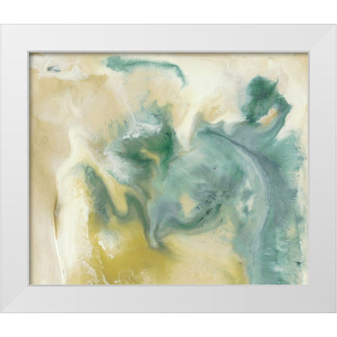 Emerald Tablets I White Modern Wood Framed Art Print by Bramma, Lila