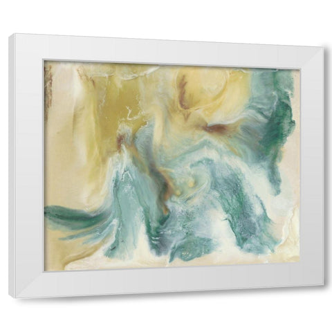 Emerald Tablets II White Modern Wood Framed Art Print by Bramma, Lila