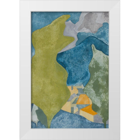 French Village II White Modern Wood Framed Art Print by Delamater, Rob
