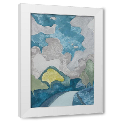 French Village III White Modern Wood Framed Art Print by Delamater, Rob