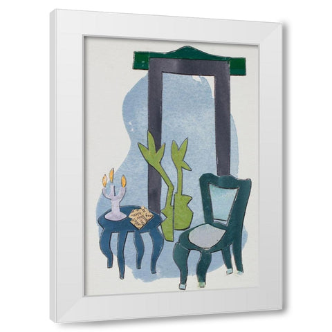 Chateau Interior IV White Modern Wood Framed Art Print by Delamater, Rob