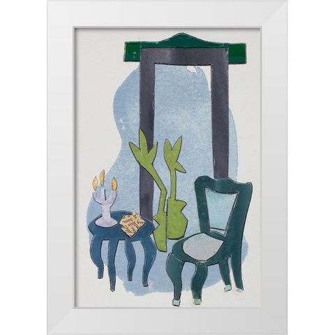 Chateau Interior IV White Modern Wood Framed Art Print by Delamater, Rob