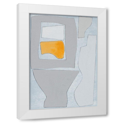 Elements of the Chateau I White Modern Wood Framed Art Print by Delamater, Rob