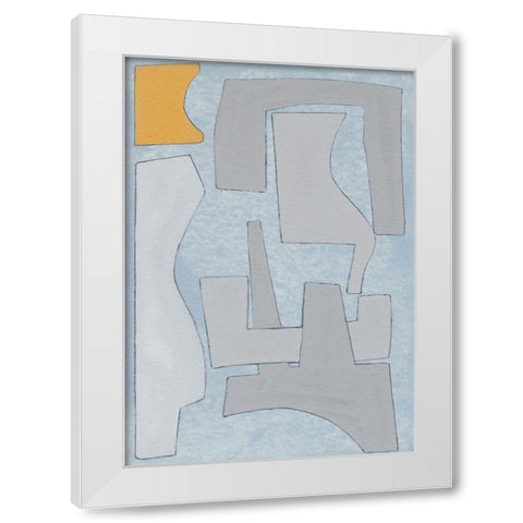 Elements of the Chateau III White Modern Wood Framed Art Print by Delamater, Rob