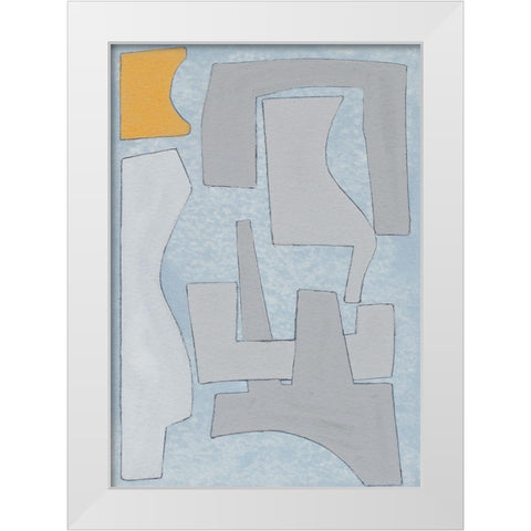 Elements of the Chateau III White Modern Wood Framed Art Print by Delamater, Rob