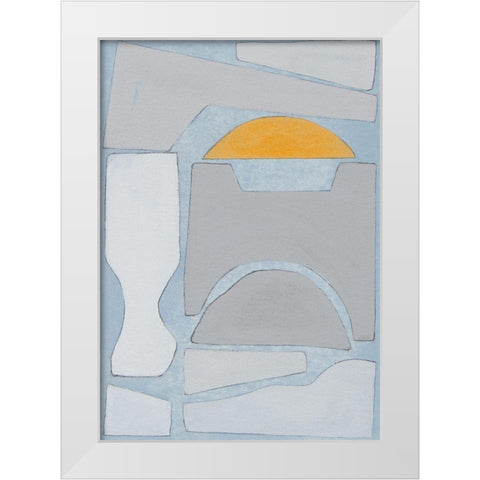 Elements of the Chateau V White Modern Wood Framed Art Print by Delamater, Rob