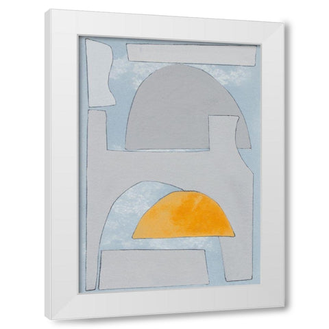 Elements of the Chateau VI White Modern Wood Framed Art Print by Delamater, Rob