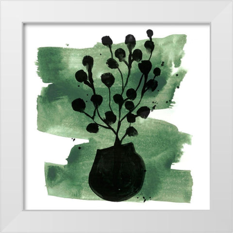 Tropical Sumi-e IV White Modern Wood Framed Art Print by Vess, June Erica