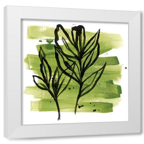Tropical Sumi-e VI White Modern Wood Framed Art Print by Vess, June Erica