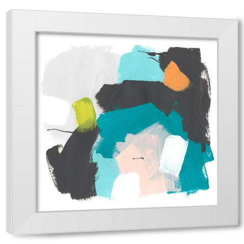 Side Line I White Modern Wood Framed Art Print by Vess, June Erica