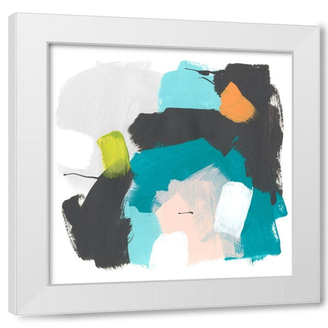 Side Line I White Modern Wood Framed Art Print by Vess, June Erica