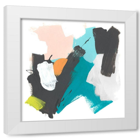Side Line II White Modern Wood Framed Art Print by Vess, June Erica