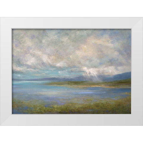 South Bay Lights  White Modern Wood Framed Art Print by Finch, Sheila